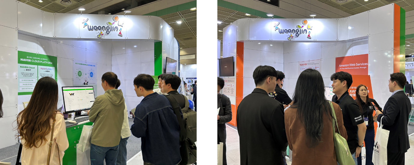Woongjin booth at World IT Show 2025